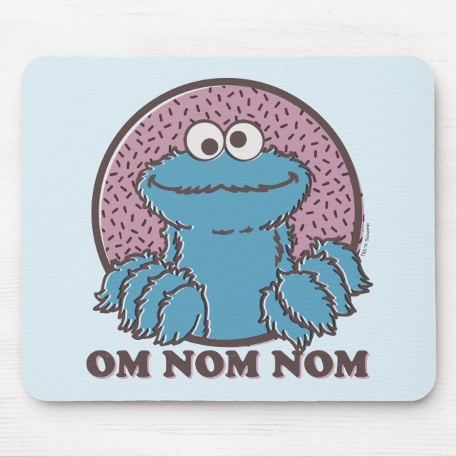 Alfombrilla De Ratón Cookie Monster | Om Nom (Frente)