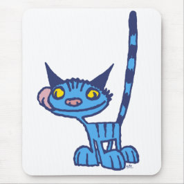 Alfombrilla De Ratón Cool Blue Cat cartoon mousepad