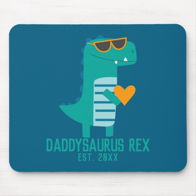 Alfombrilla De Ratón Cool Dino Daddysaurus Rex New Dad Fathers Day  (Frente)