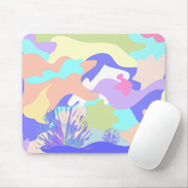 Alfombrilla De Ratón Cool Modern Abstract Flowing Art Colorful Desk Mat