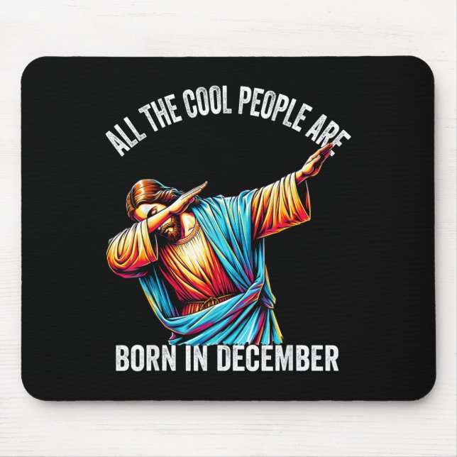 Alfombrilla De Ratón Cool People Are Born In December Christian Christm (Frente)