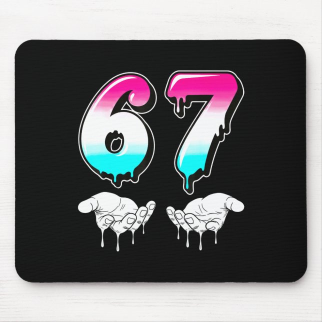 Alfombrilla De Ratón Cool Six Seven 6 7 Meme Gen Alpha jerga Costume Ma (Frente)