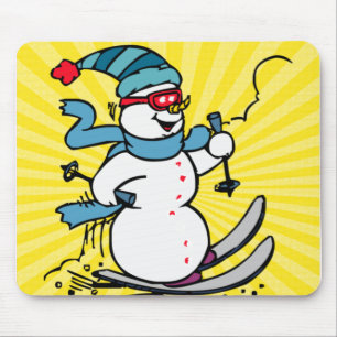 Alfombrilla De Ratón Cool Snowman Skiing skiing lovers winter sport