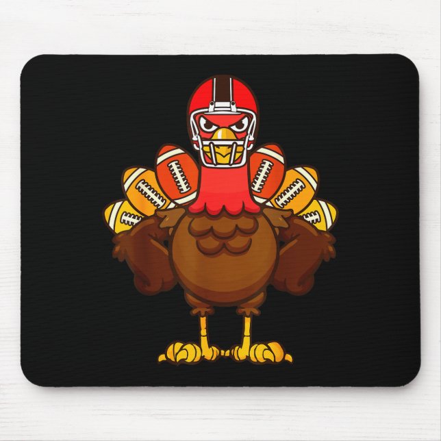 Alfombrilla De Ratón Cool Thanksgiving Football Shirt _ Gobble Player T (Frente)