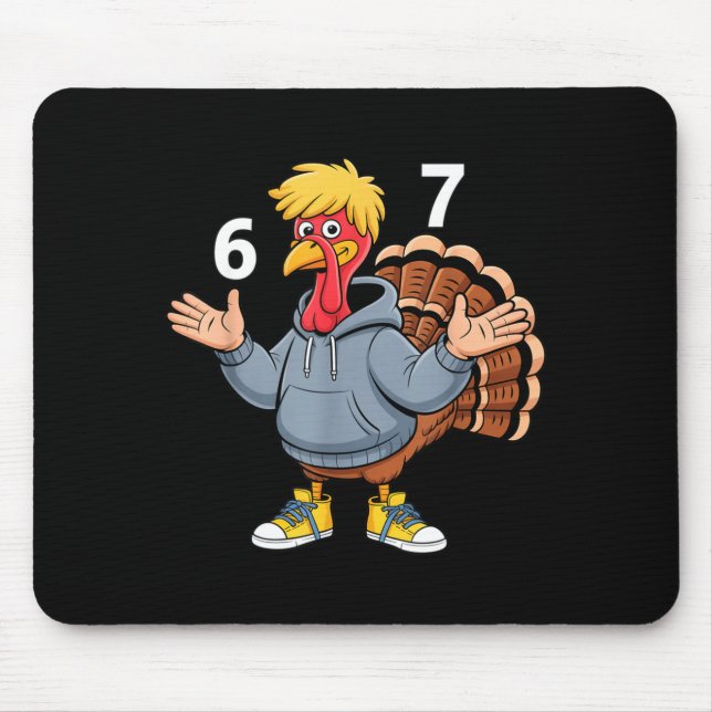 Alfombrilla De Ratón Cool Turkey 67 Funny Hip Hop Hoodie 67 Thanksgivin (Frente)