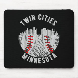 Alfombrilla De Ratón Cool Twin Cities Minnesota Mn Béisbol Skyline St 