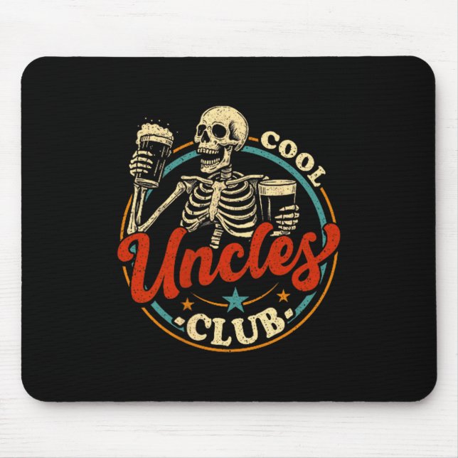 Alfombrilla De Ratón Cool Uncles Club Shirt Uncle Skeleton Men Fathers  (Frente)