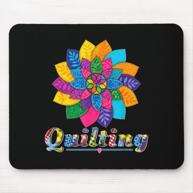 Alfombrilla De Ratón Cool Women Quilting Sewing Love Quilt Patterns Qui (Frente)