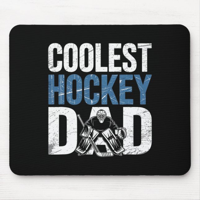Alfombrilla De Ratón Coolest Hockey Dad Funny Sport Father Support Hock (Frente)