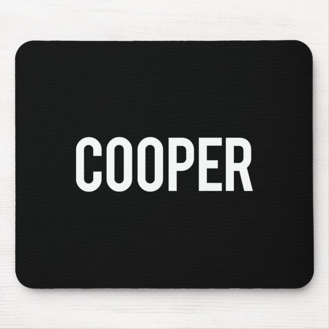 Alfombrilla De Ratón Cooper - Cool New Funny Name Fan Gift Tee  (Frente)