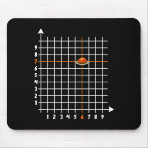 Alfombrilla De Ratón Coordenada (6,7) Divertido Profesor de Matemáticas