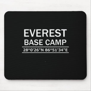 Alfombrilla De Ratón Coordenadas del campamento base del Mt Everest