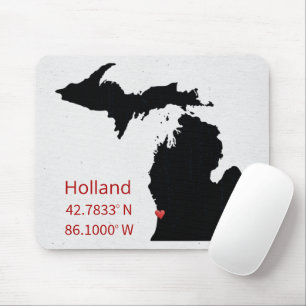 Alfombrilla De Ratón Coordenadas GPS de Holland Michigan