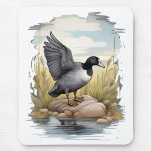 Alfombrilla De Ratón Coot estadounidense en humedales