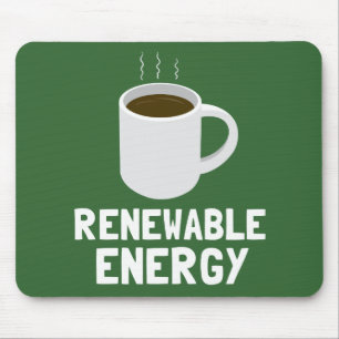 Alfombrilla De Ratón Copa de café de energía renovable
