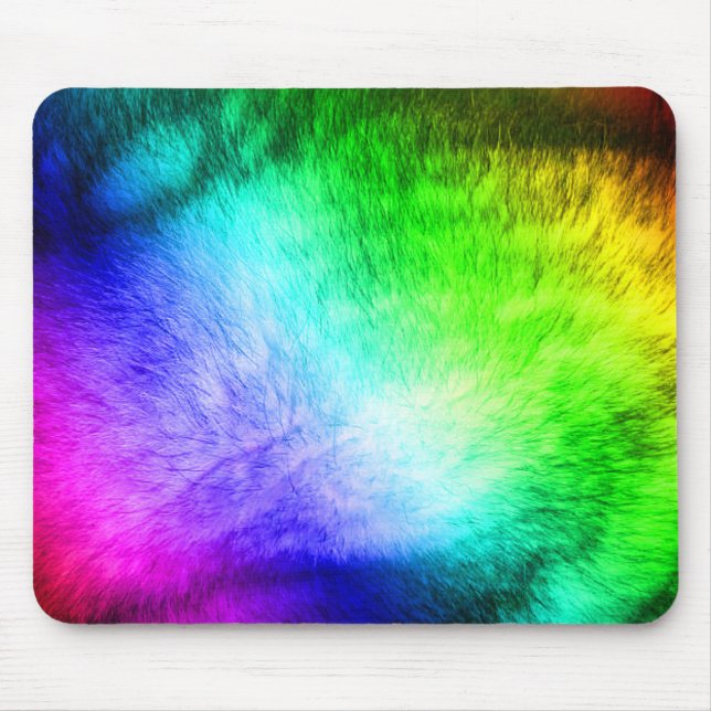 Alfombrilla De Ratón Copia peluda del arco iris (Frente)
