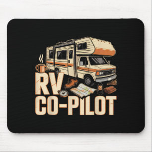 Alfombrilla De Ratón Copiloto de rv camping campista puesta de sol escé