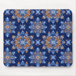 Alfombrilla De Ratón Copo de nieve 3d azul