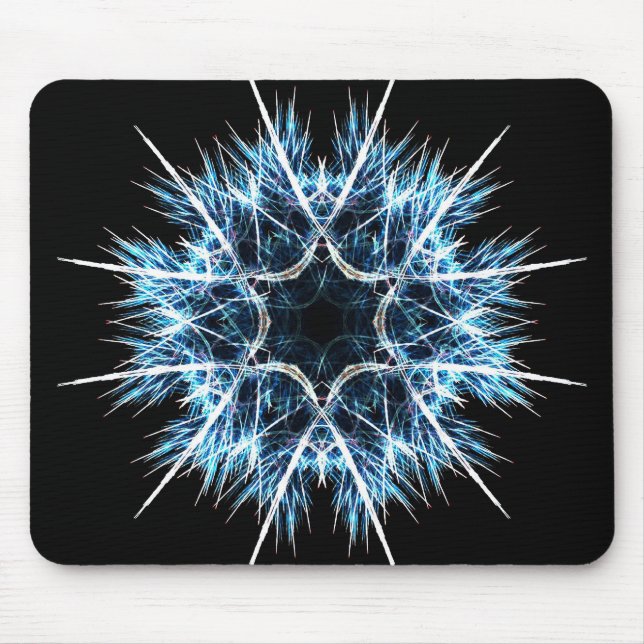 Alfombrilla De Ratón Copo de nieve del fractal (Frente)