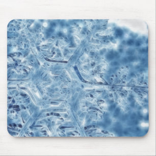 Alfombrilla De Ratón Copo de nieve Fractal de hielo congelado
