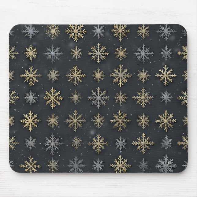 Alfombrilla De Ratón copo de nieve Mousepad (Frente)
