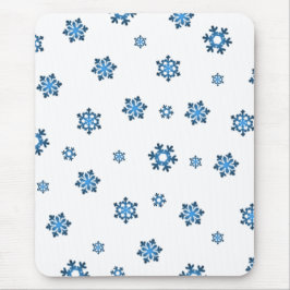 Alfombrilla De Ratón Copos de nieve (azul y negro)