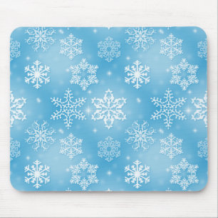 Alfombrilla De Ratón Copos De Nieve En Aqua