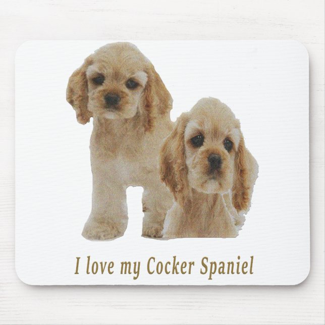Alfombrilla De Ratón coqueteo spaniels (Frente)
