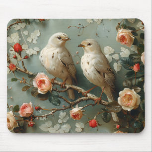 Alfombrilla De Ratón Coquette Birds Floral