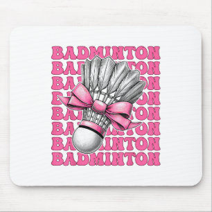 Alfombrilla De Ratón Coquette Bow Badminton Player Shuttle Chica Mom Pi