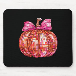 Alfombrilla De Ratón Coquette Bow Disco Ball Pumpkin Cute Girly Hallowe