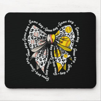 Alfombrilla De Ratón Coquette Bow Game Day Sell Softll Heart Love Mom L