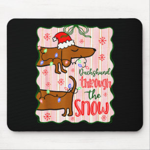 Alfombrilla De Ratón Coquette Dachshund a Través de la Nieve, Camisetas