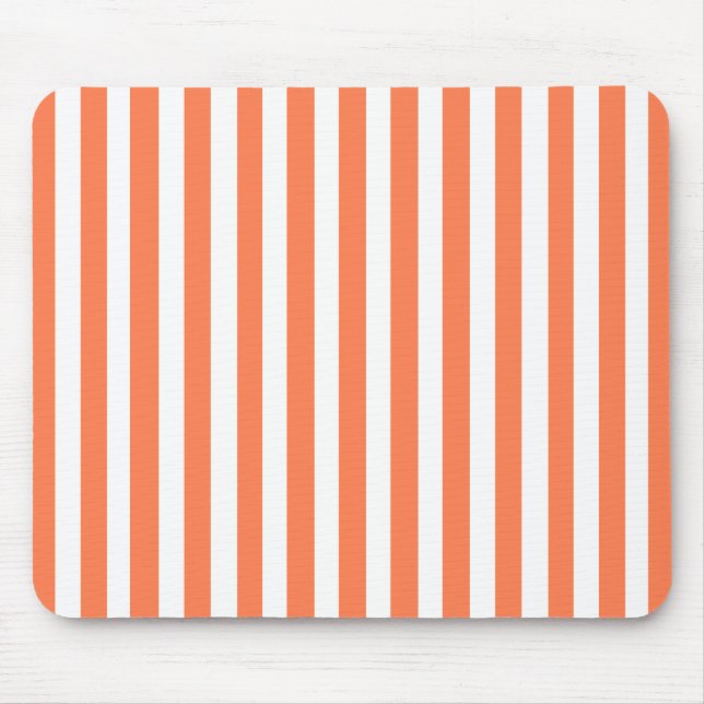 Alfombrilla De Ratón Coral Modern Stripe (Frente)