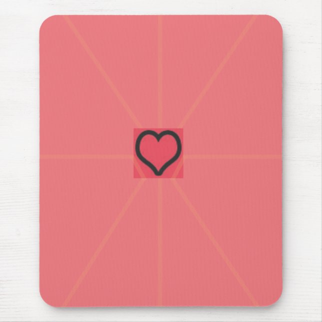 Alfombrilla de ratón corazón (Frente)