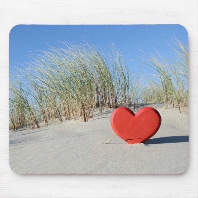 Alfombrilla De Ratón Corazón a la playa (Frente)