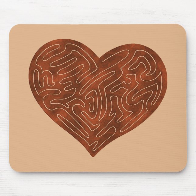 ALFOMBRILLA DE RATÓN CORAZÓN A-MAZE-ING (ROJO) (Frente)