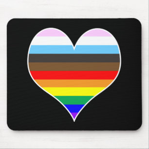 Alfombrilla De Ratón Corazón arcoiris
