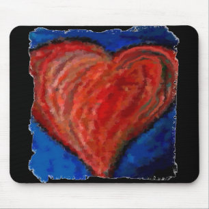 Alfombrilla De Ratón Corazón artsy fresco enrrollado - mousepad