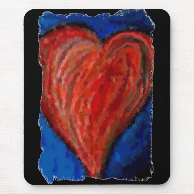 Alfombrilla De Ratón Corazón artsy fresco enrrollado - mousepad (Frente)