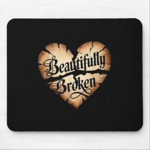 Alfombrilla De Ratón Corazón bellamente roto