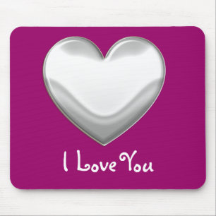 Alfombrilla De Ratón Corazón Blanco - Te Amo Mousepad
