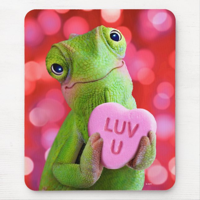Alfombrilla De Ratón Corazón Camaleón (Te Amo) (Frente)