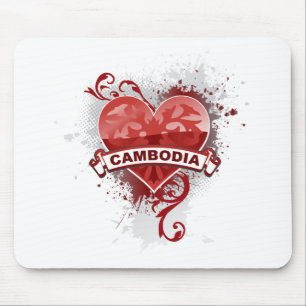Alfombrilla De Ratón Corazón Camboya