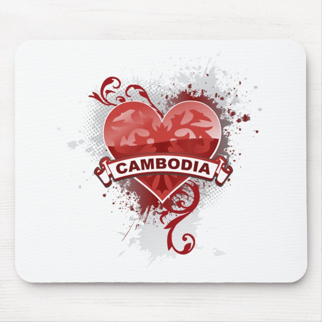 Alfombrilla De Ratón Corazón Camboya (Frente)