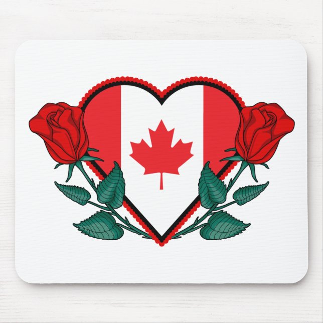 Alfombrilla De Ratón Corazón Canadá (Frente)