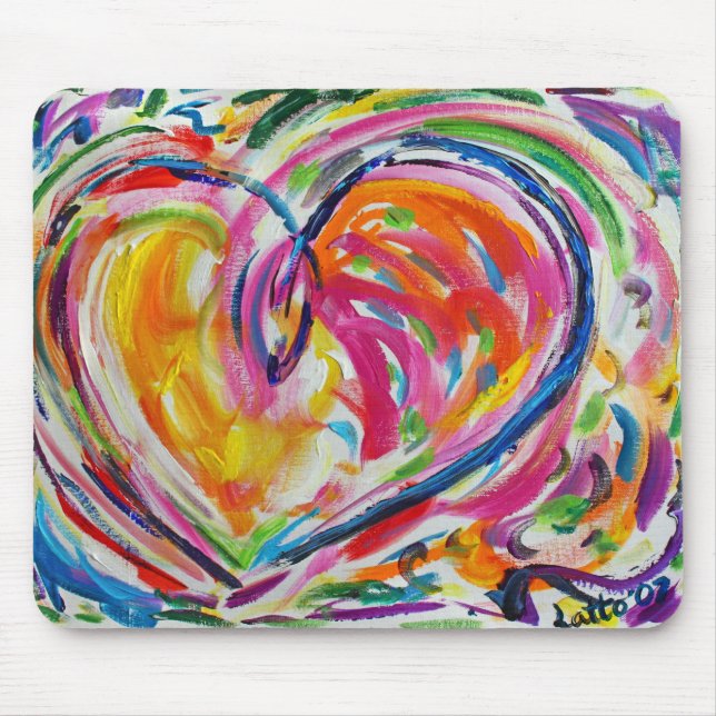 Alfombrilla De Ratón Corazón de Alegría Mousepad (Frente)