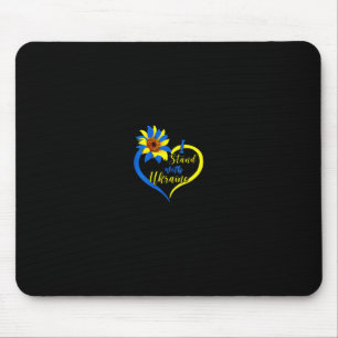Alfombrilla De Ratón Corazón de amor de mujeres Ucrania Girasol Me apoy
