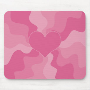 Alfombrilla De Ratón Corazón de amor - Rosa