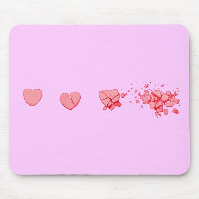 Alfombrilla De Ratón Corazón de caramelo destrozado (Frente)